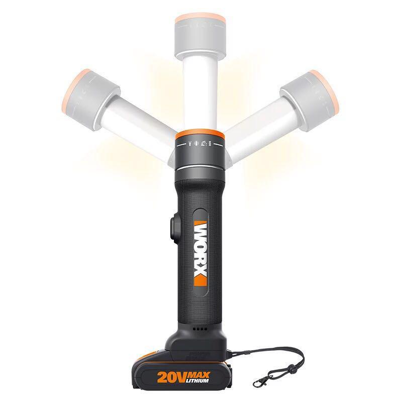 Worx, Worx WX027 Lampe de travail LED sans fil 20V (4 en 1)