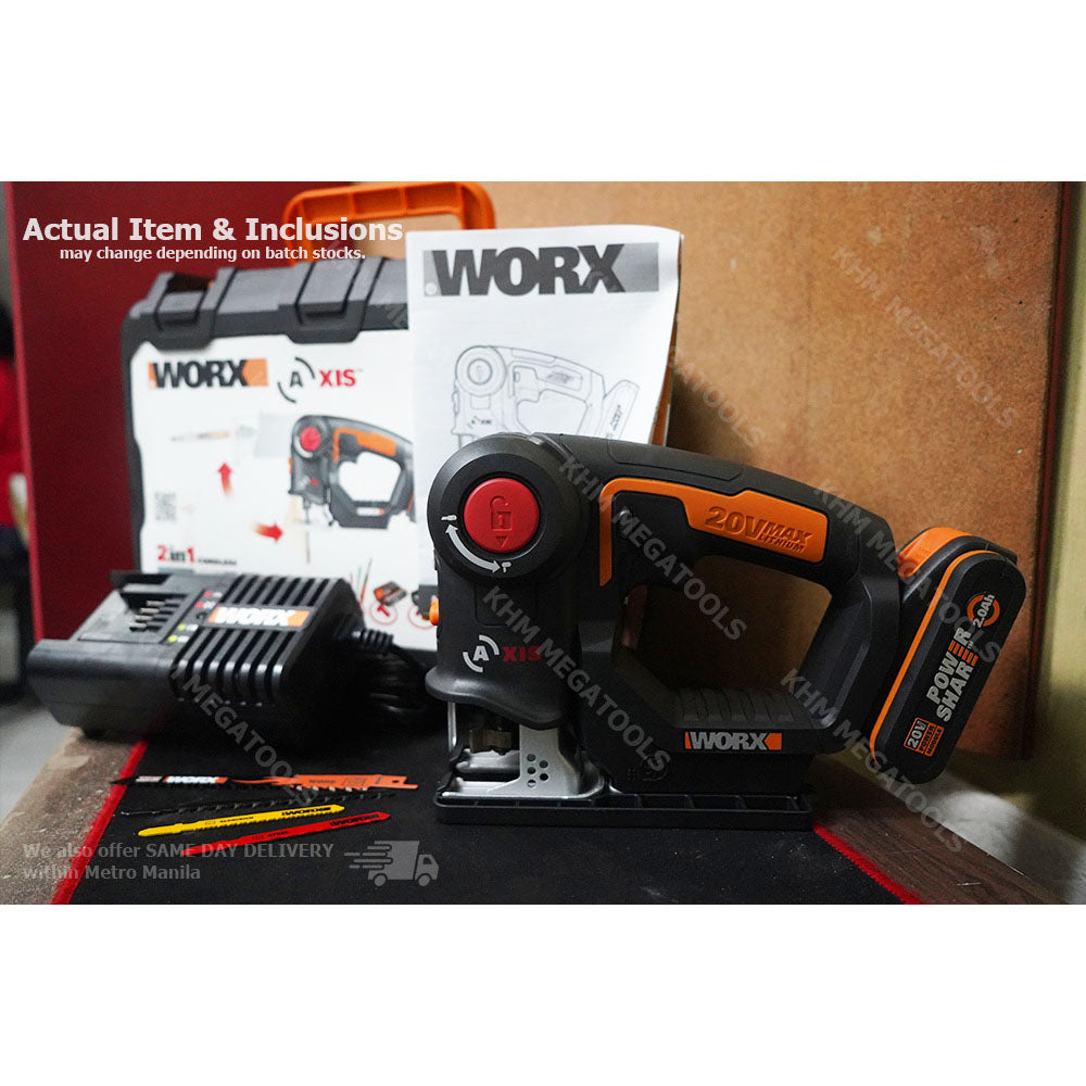 Worx, Worx WX550 20V (2in1 Saw) Scie à guichet / scie sauteuse sans fil