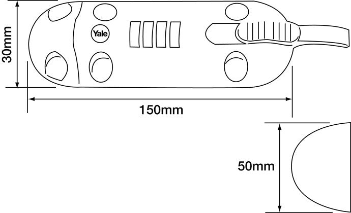 Yale, Yale Y600/120/1 Serrure à pêne à combinaison à 4 chiffres